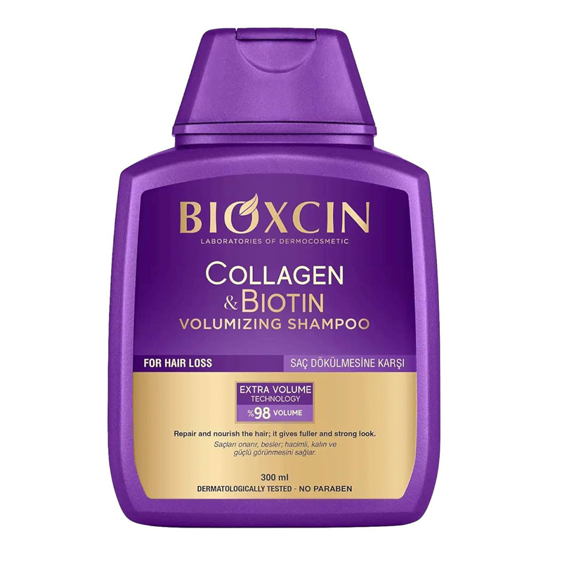 All Hair Types Bioxsine Bioxcin Collagen Biotin Extra Volume Plump Bigger Stronger Thicker Shampoo 300 Ml new