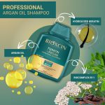 Bioxcin Keratin and Argan Shampoo, Nourishes, Repairs, Moisturizes Damaged Hair 300 mL