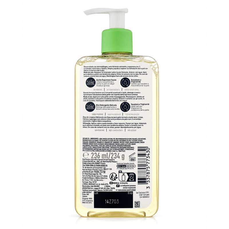 CeraVe Hydrating Foaming Oil Cleanser for Normal to Very Dry Skin 236ml