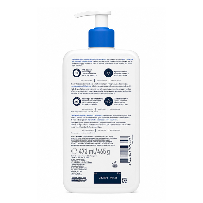 CeraVe Moisturising lotion 473ml Daily Face Body Moisturiser