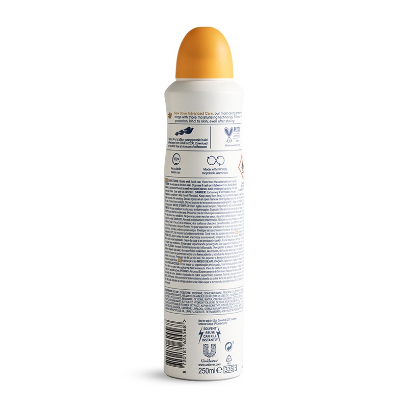 Dove go fresh antiperspirant spray with passion fruit scent for women 250ml