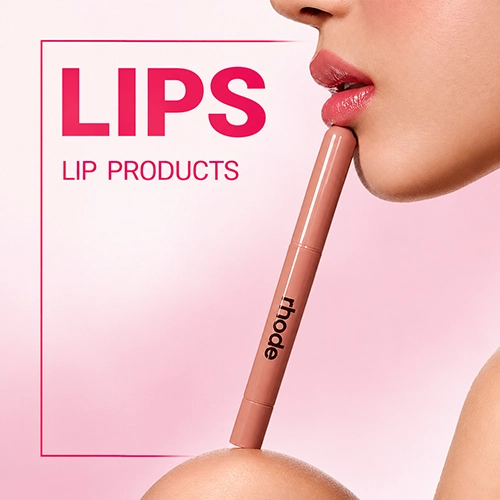 Glossy Pink Lips Product Ad